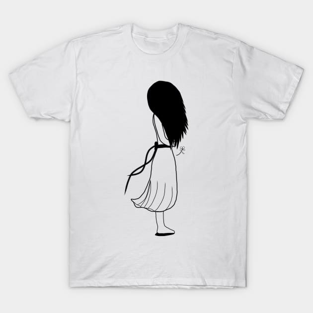 Girl with Flower T-Shirt by RavenRarities